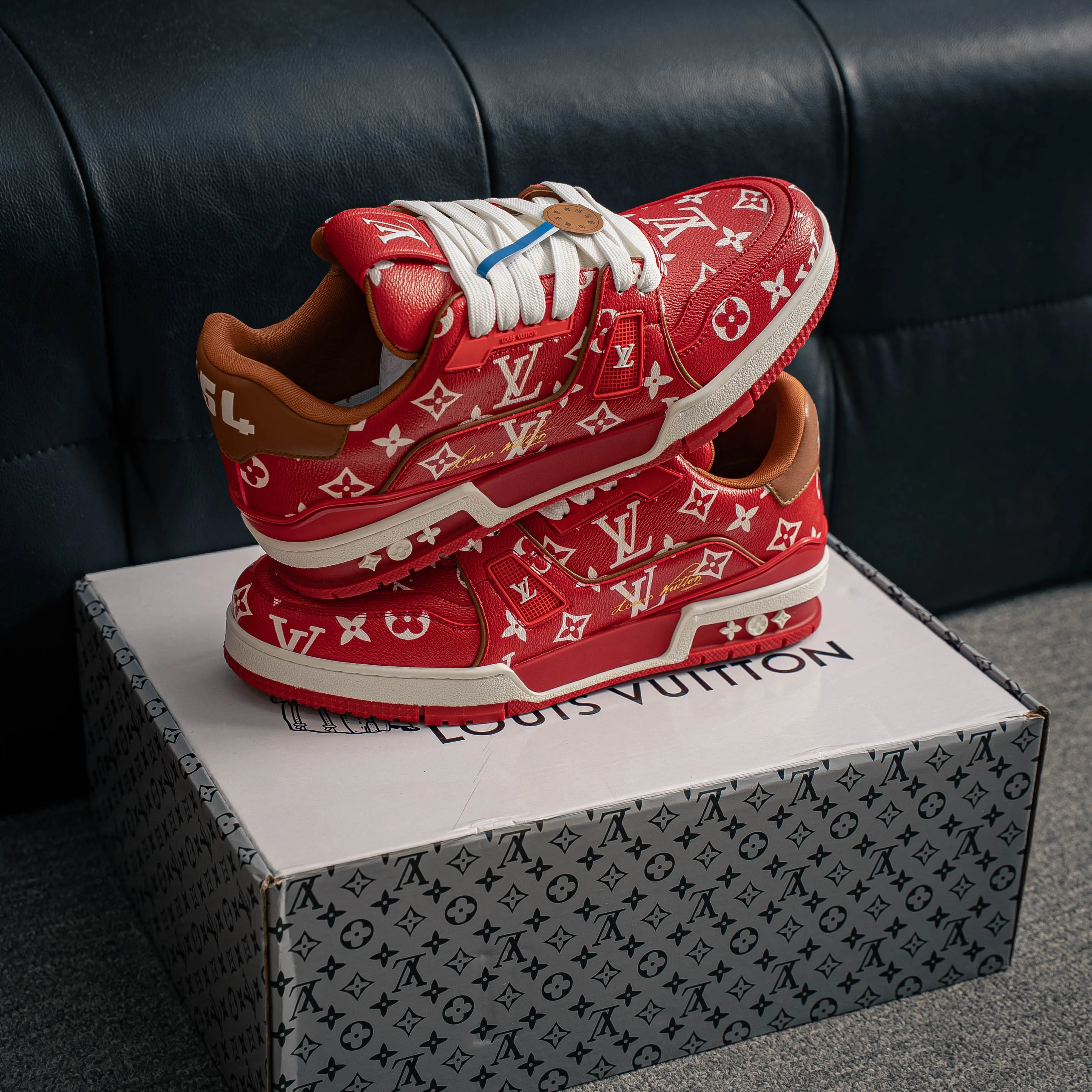 【L 2 】 Premium LV Classic New Arrival ✦ 1:1 ， ， ✦ Cowhide Leather Shoes ， LOGO ✦ + ，